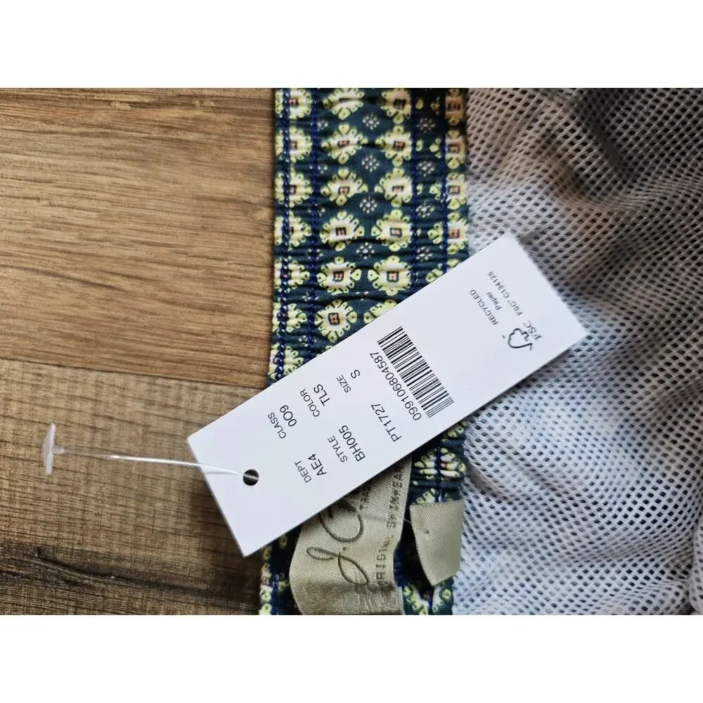 J. Crew Paisley Print Multi Color Swim Trunks Econyl Nylon Men's S NWT Sold Out - Picture 5 of 9
